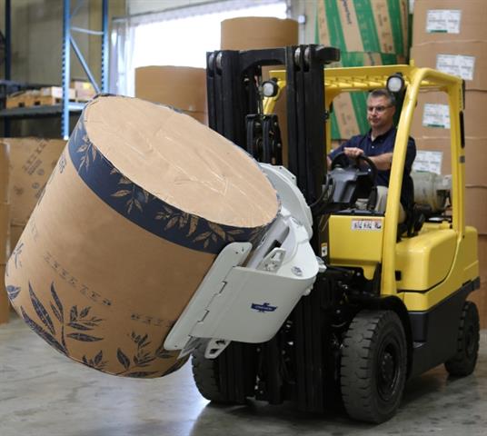 Cascade's new 13H Paper Roll Clamp makes handling newsprint, form and printing stock more efficient than ever. Click for larger view