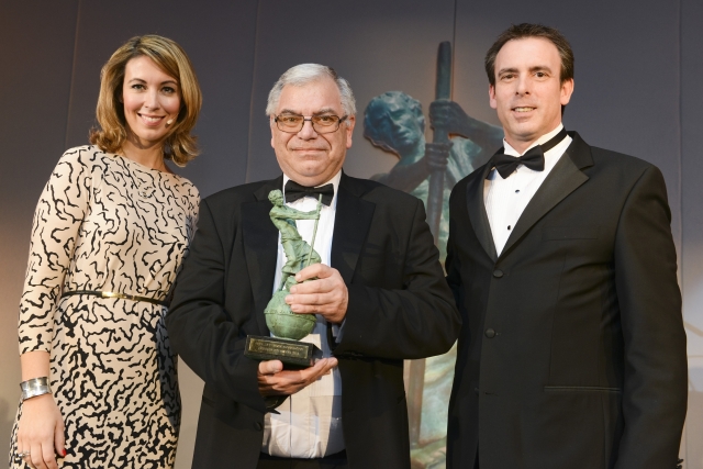 Emma Crosby, Peter Woodhouse of Impact Handling and Derek Anderson of PowerCell Industrial Battery Engineers. Click image to enlarge.