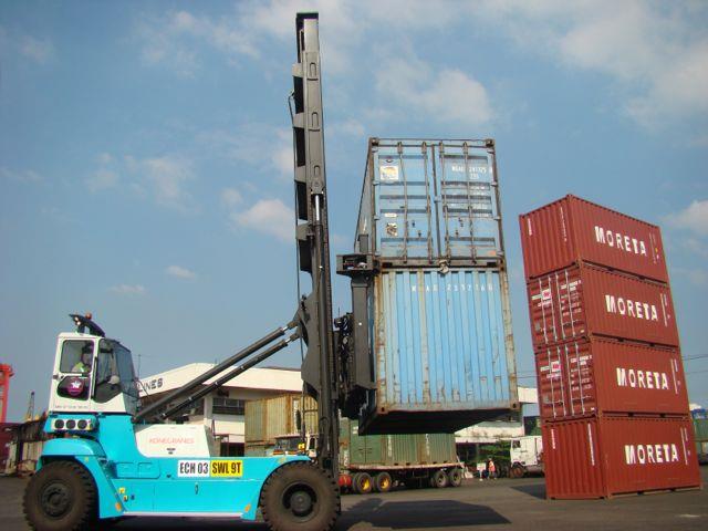 A Konecranes SMV 6/7 ECH 100 DS empty container handler