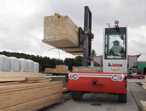 The sideloaders will handle awkward loads at Haldane Fisher's headquarters.