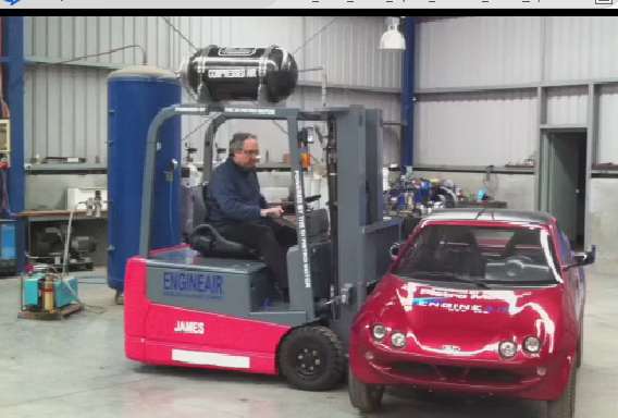 The advantages of a compressed air forklift over an electric forklift are numerous.<br />PHOTO: ENGINE AIR