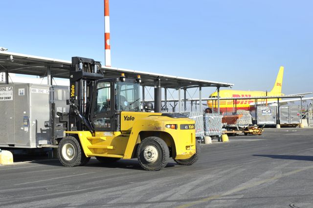 In total, 100 pieces of new Yale equipment are now in operation at the airport.